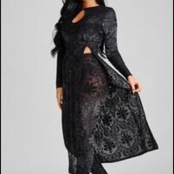 Burnt Out Velvet Two Piece Set - Picture 1 of 4